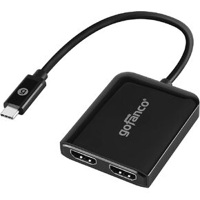 gofanco 4K 60Hz USB-C MST Hub with 2 HDMI Displays – USBC to Dual HDMI Displays, Extended Display Mode, Thunderbolt 3 & 4 Compatible, Windows Only, No macOS, DP Alternate Mode (USBCMST2HD-4K60)