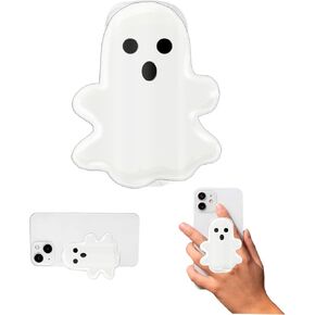 Phone Grip Cute 2D Ghost Shape Collapsible Expandable, Halloween Decorations Smartphone Tablet Cell Phone Grip Stand Holder
