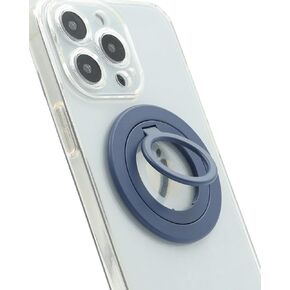 Magnetic Phone Grip for Magsafe Charging,Strong Adhesive Finger Phone Ring Holder Compatible Wireless Charging (Blue)