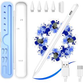 MMK Pencil for iPad(2018-2023), Tilt Sensitivity iPad Pen with High Precision&Magnetic Attraction, Compatible for Apple iPad 10/9/8/7/6th Gen, iPad Pro 11"/12.9", iPad Mini 5/6th, iPad Air 3-5th