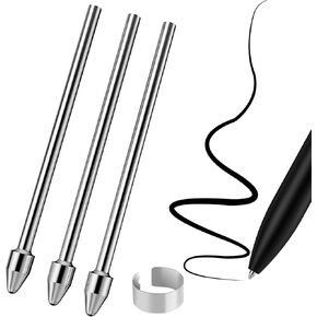 3 Pcs Titanium Alloy Replacement Pen Tips No Worn Out Fine Tips fit for Remarkable 2 Tablet Stylus Pen, Ballpoint Smooth Note Taking Fine Durable Backup Nibs with 4096 Pressure Sensitivity and Tilt
