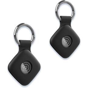 Case for Tile by Life360 Mate (2024) Bluetooth Tracker, Soft Silicone Protective Portable Scratch Shock Resistant Skin Friendly,2 Black.