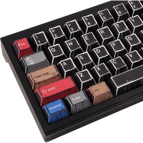 JOMKIZ PBT Keycaps,152 Keys Dye Sublimation Cherry Profile Keycaps Set for Cherry MX Switches ASIN/ISO Layout Mechanical Keyboards