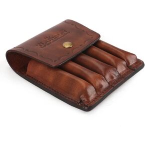 Tourbon Leather Rifle Ammo Pouch .30-06 .308 Cartridge Case Wallet Carrier