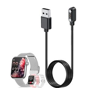 Smart Watch Charger for AKUMAKA 3.3Ft/100cm 2 Pin USB Portable Magnetic Charging Cable Cord for AKUMAKA Smart Watch