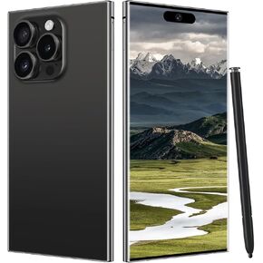 Unlocked Cell Phones I15 Ultra Smartphones 5G Phone Android 13 Mobile Phones with 8GB+256GB 7" Display 48MP+108MP Camera 6800 mAh Dual SIM/Build-in Pen (Black)