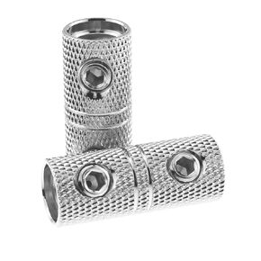 2PCS Brass 4GA Connectors Automotive Wire Connection 4AWG Cable Coupler Car Audio Modification Power Cable Extension Terminals Suitable for Battery Cable Splicing