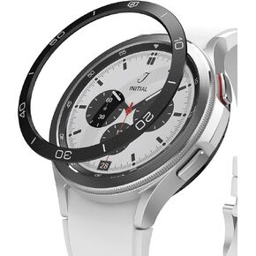 Ringke Bezel Styling Compatible with Samsung Galaxy Watch 4 Classic 42mm Adhesive Frame Ring Cover Anti Scratch [Stainless Steel] Protection for Galaxy Watch4 Classic 42mm - Silver [42-04]