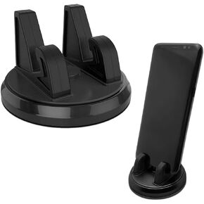 1 PC Dashboard Cell Phone Holder, Vertical Horizontal 360° Rotate Cell Phone Cradles, Phone Mount for Car, Compatible with More Smartphones and GPS Devices (Black)