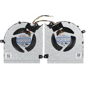 وحدة المعالجة المركزية الجديدة و GPU تبريد مروحة التبريد لـ MSI GE68 GP68H 15M1 15M2 Series PABD1A010SHR N509 PABD1A010SHL N510 DC12V 0.6A مروحة