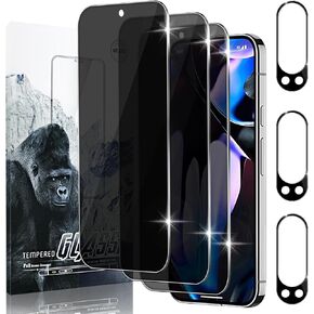 3 Pack Tempered Glass Privacy Screen Protector Case Friendly Anti Spy Screen Protector for Google Pixel 9 Pro XL +3 Pack Camera Lens Protector for Pixel 9 Pro XL(Not fit Pixel 9&9 Pro)
