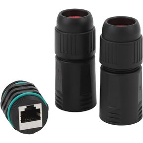 RJ45 Ethernet Coupler, Network Cable Extension Adapter for Starlink, IP68 Waterproof Cat6 RJ45 Coupler Female to Female Network LAN Cable Extender Adapter for Starlink