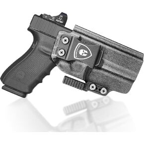 WARRIORLAND IWB Kydex Holster with Claw Attachment and Optic Cut Fit G20 / G21 (Gen 3 4 5) & G22 Gen 5 Pistol, Inside Waistband Appendix Carry G21 Holster, Adj. Cant & Retention, Right Hand