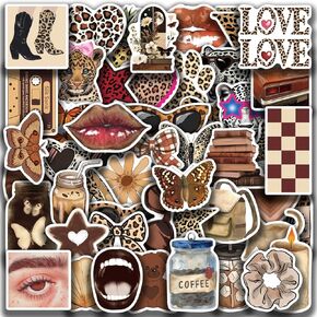 50pcs The It Girl Sticker Stickers for Girly Aesthetic Coquette Stickers, Planner, Laptop Stickers Vinyl Waterproof, Skateboard Pack Laptop Scrapbook Suitcase Luggage Guitar Computer