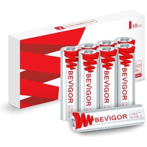 Lithium Batteries AA Size, AA Battery 8 Pack, 3000mAh Double A Battery, 1.5V Lithium AA Battery, Longer Lasting Lithium Iron AA Batteries for Flashlight, Toys, Remote Control【Non-Rechargeable】