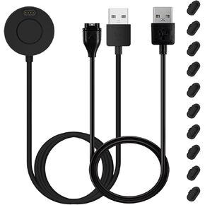 2-Pack Charger for Garmin Fenix 8 43MM/47MM/51MM, 3.3ft Charging Cable&Stand with Silicone Dust Plugs for Garmin Fenix 8 AMOLED&Solar Smart Watch