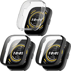 Screen Protector Case Compatible with Amazfit Bip 5 Watch, Full Coverage, TPU Case Bumper, Ultra-Thin, Scratch Resistant, All-Around Screen Protector Case, Protective Face Cover for mazfit Bip 5