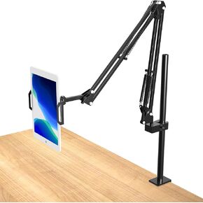 NINI Height-Adjustable Tablet Holder, Ultra Sturdy Tablet Stand Phone & iPad Holder for Desk Mount, Compatible with iPad Pro 5.9-13 inch Tablets Screen