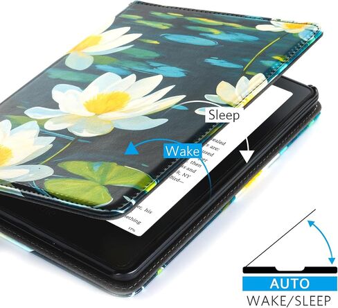 CoBak Case with Stand for Kindle Paperwhite 12th Gen 2024 Released (7") & Kindle Colorsoft Signature Edition - Durable PU Leather Cover with Auto Sleep Wake, Card Slot, Hand Strap Feature in Saudi Arabia
