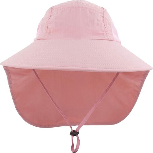 Muryobao Kids Girls Boy Summer Sun Hat UV Protection UPF50+ HATS MESH MESH DIVER CAP لصيد الأسماك الشاطئ مع رفرف الرقبة in Kuwait