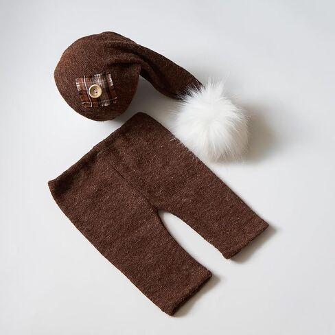Zeroest Newborn Boy Photography Props Pants Hat Newborn Outfits for Photoshoot Infant Baby Photo Pro Posing 2 PCS in Saudi Arabia