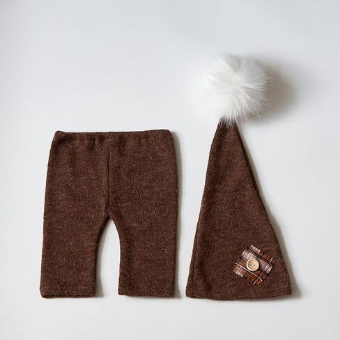 Zeroest Newborn Boy Photography Props Pants Hat Newborn Outfits for Photoshoot Infant Baby Photo Pro Posing 2 PCS in Saudi Arabia