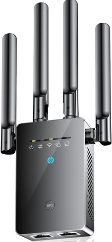 0107 WiFi Extender Signal Booster, Long Range Internet Booster Extender for Home, Wireless WiFi Repeater with Ethernet Port in Kuwait