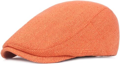 Katutude Unisex Newsboy Cap Cotton Linen Flat Cap Summer Driving Fishing Hunting Hat 2024 Trendy Adjustable Cabbie Beret Cap in Kuwait