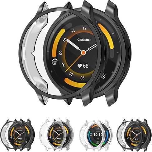 4-Pack Screen Protector Compatible with Garmin Venu 3 45mm Smart Watch, TPU Rugged Bumper Case Cover All-Around Protective Plated Bumper Shell Accessories in Kuwait