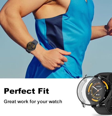 4-Pack Screen Protector Compatible with Garmin Venu 3 45mm Smart Watch, TPU Rugged Bumper Case Cover All-Around Protective Plated Bumper Shell Accessories in Kuwait