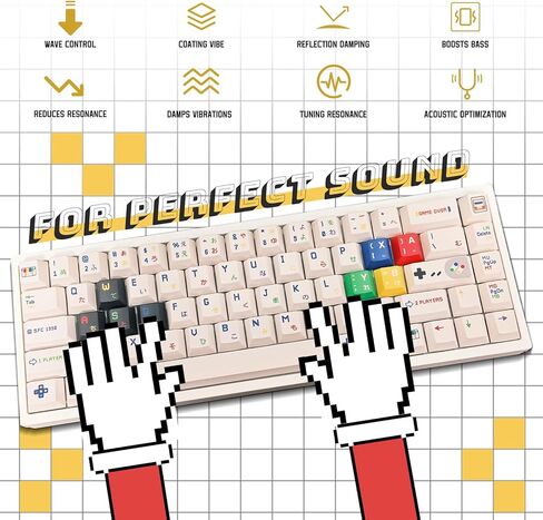 Classic Game Keycaps-Virgin PBT ، تسامي صبغة 5 جوانب ، ملف تعريف الكرز ، النهاية غير اللامعة ، تحسين الصوت ، متوافق مع تخطيطات 61-108 مفاتيح in Saudi Arabia
