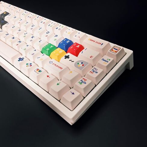 Classic Game Keycaps-Virgin PBT ، تسامي صبغة 5 جوانب ، ملف تعريف الكرز ، النهاية غير اللامعة ، تحسين الصوت ، متوافق مع تخطيطات 61-108 مفاتيح in Saudi Arabia