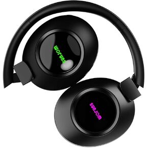 Solar Protein Earpads Rotatable Retractable Over Ear Cool RGB LED Light Up Foldable Headphone Wired Wireless Bluetooth Low Latency for Girls Adults Teen