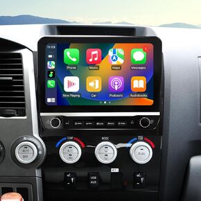 Car Radio for Toyota Tundra 2007-2013 Toyota Sequoia 2008-2018 Radio Replacement with Wireless Carplay & Android Auto WiFi GPS BT FM/AM Backup Camera Support JBL