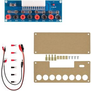24 Pin ATX Power Supply Breakout with ABS Protective Shell Adapter Module Desktop Computer Testing PC Power Supply ATX Transfer Electrical Board 12V 5V 3.3V