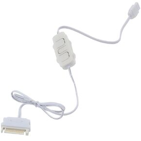 1PCS Argb PC Fans Controller Kit ، 5V 3Pin Mini Argb Splitter ، SATA Power RGB PC Fan Controller ، Computer RGB Fans Hub Controller ، مع أوضاع إضاءة متعددة ، أبيض
