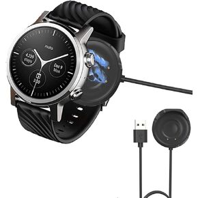 Compatible with Moto360 3rd Gen Charger, Replacement USB Charging Cable Dock Cradle Stand Cord Compatible with Motorola Moto 360 3rd Gen (Black)