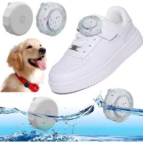 2 Pack AirTag Holder for Kids Shoelaces, Hidden Silicone Air Tag Case Holder, Waterproof Air Tag Holder Accessories for Toddler Child, GPS Tracker for Children Shoes Shoestring Collar (White+Clear)