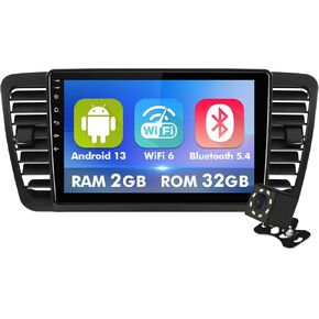 9 Inch IPS Touchscreen Android 12 Car Stereo for Subaru Legacy Outback 2005-2009 with Wireless CarPlay & Android Auto 2+32GB Car Radio, Support GPS, WiFi 6, Bluetooth,5.4, FM, Backup Camera, SWC, USB
