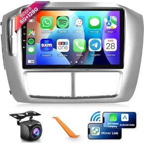 8 CORE 6G+128G Car Radio Stereo for Honda Pilot 2006 2007 2008 with Wireless CarPlay Android Auto, 9 Inch 1280 * 720P IPS Touch Screen 32-Band DSP Android 13 GPS WiFi Bluetooth Backup Camera