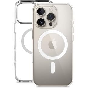 Transparent Shockproof Phone Case for iPhone 16 Pro - Wireless Charging Compatible, Ultra-Clear Protective Cover