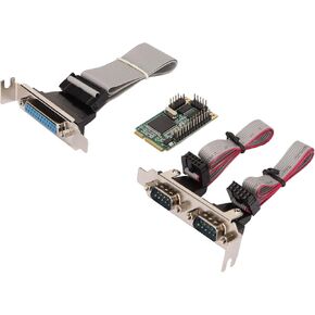 Mini PCIe Combo Serial Parallel Expansion Card, 6Gbs 2 RS 232 Port 1 DP25 Pin PCI Express to Printer LPT Port Expansion Card for Standard Desktop, Server, POS, PLC