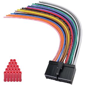 Stereo Wiring Harness 20Pin Radio Connector Compatible with Boss Car Stereo Wire Adapter