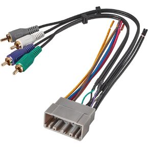 RED WOLF Car Radio Amplifier Wiring Harness RCA Compatible with 2002-2005 Chrysler Dodge Jeep Aftermarket Stereo Radio Install AMP Amplifier Integration Cable Retain OE Amplifier System