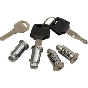 4 حزمة قفل النوى المتوافقة مع نظام رفوف السيارات thule والملحقات أسطوانات قفل نظام واحد مناسبة لرف دراجة رف السيارة والمعدات الأخرى مع أسطوانة القفل in Kuwait