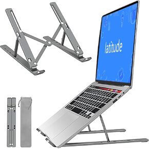 Portable Laptop Stand for Dell Latitude 7350 7650 7450 7220 7220EX 7480 E7440 E7450 E7470 7490 13 14 15 16 inch Laptop, Ergonomic 6-Levels Angles Adjustable Computer Stand, All Aluminum Laptop Stand