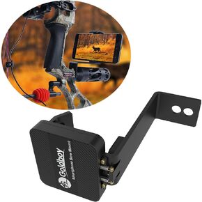Goldboy Smartphone Bow Mount, Phone Holder Bracket for Archery Hunting, Aluminum Black