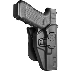 Compatible with Glock 17 31(Gen1-5) Glock 22(Gen1-4), Not Fit G22 Gen5, Level II Retention Outside Waistband for G17 G22 G31, | Soft Silicon Paddle 360 Degrees Adjustable