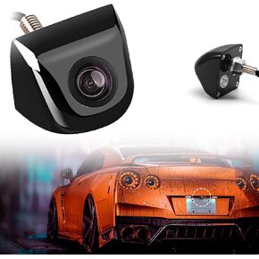 Car Backup Camera, HD Night Vision Alloy Shell Waterproof Camera, 170 Degree Wide-Angle Blind Spot Reduction Rearview Camera, Universal for Cars Trucks (Black)