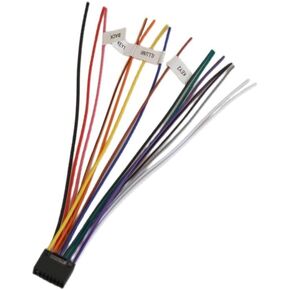 Android Radio Wiring Harness Adapter Replacement for Select Android Car Stereo 16 Pin ISO Connector Cable with Full Labels Multicolored